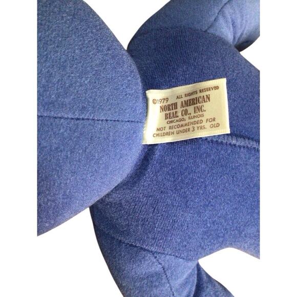 North American Bear Company Blue Teddy Bear 20 Inches Tall 1979 - Picture 5 of 7